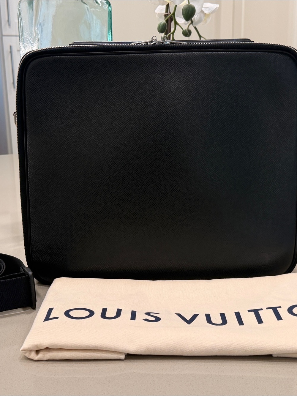 Louis Vuitton Vintage Port Ordinateur Odessa Aldoise Briefcase in Taiga Leather